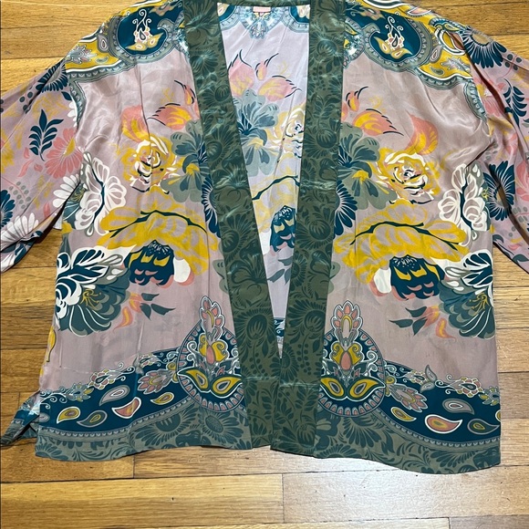Powder The Folk Art Floral Kimono Jacket, OSFM - Picture 5 of 14